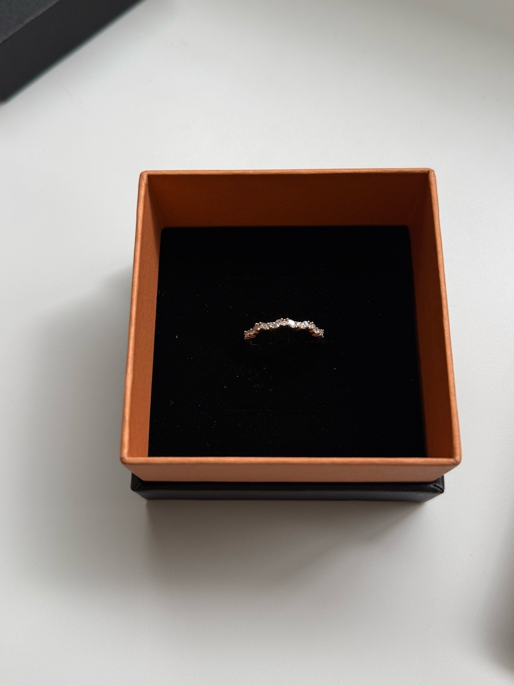 Quince 14k Gold Diamond Slanted Marquise And Round Band